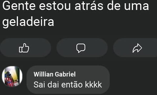 Gente estou atrás de uma geladeira Gente estou atrás de uma geladeira