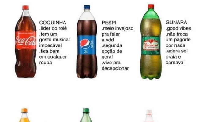 Que tipo de refrigerante é você? Que tipo de refrigerante é você?