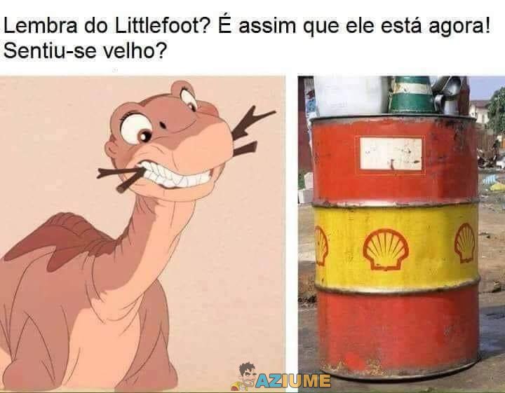 Antes e agora do Littlefoot