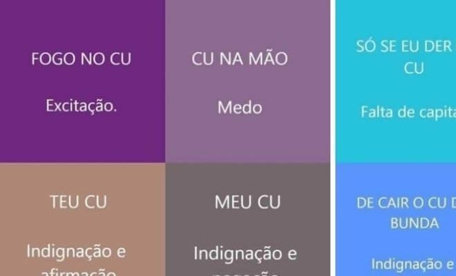 Expressões e seus respectivos significados