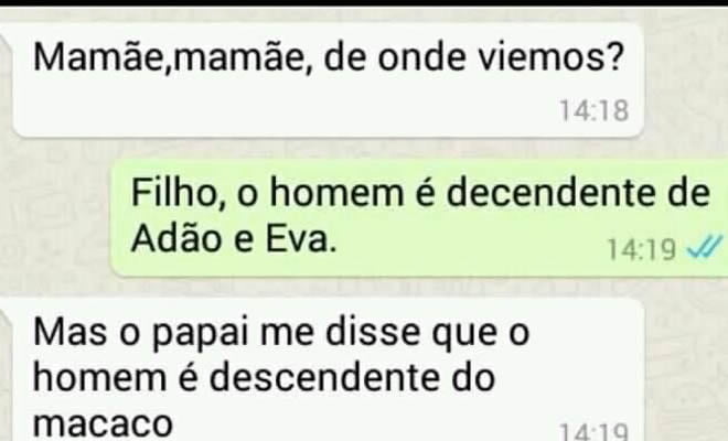 Mamãe de onde viemos?