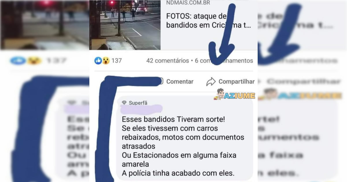 Sobre o ataque de bandido em Criciúma Sobre o ataque de bandido em Criciúma