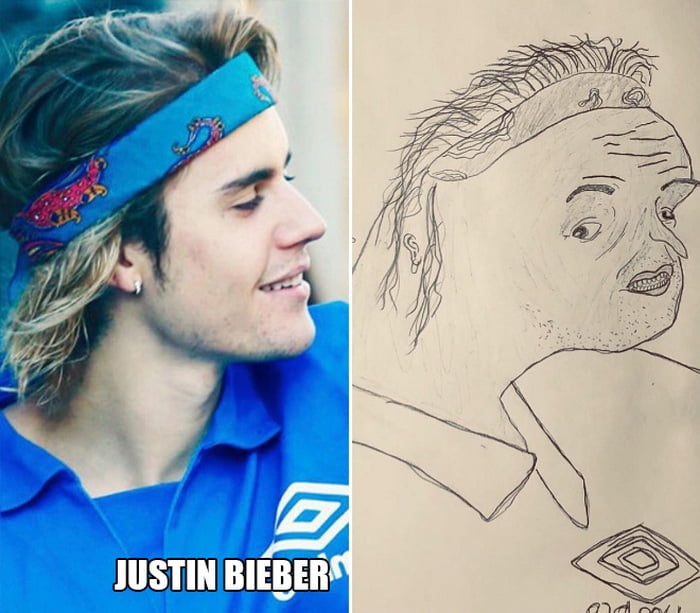 Retratos de celebridades divertidamente ruins do Picasso do Twitter