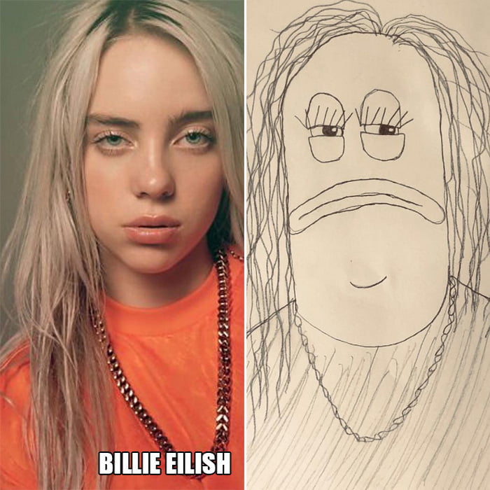 Retratos de celebridades divertidamente ruins do Picasso do Twitter