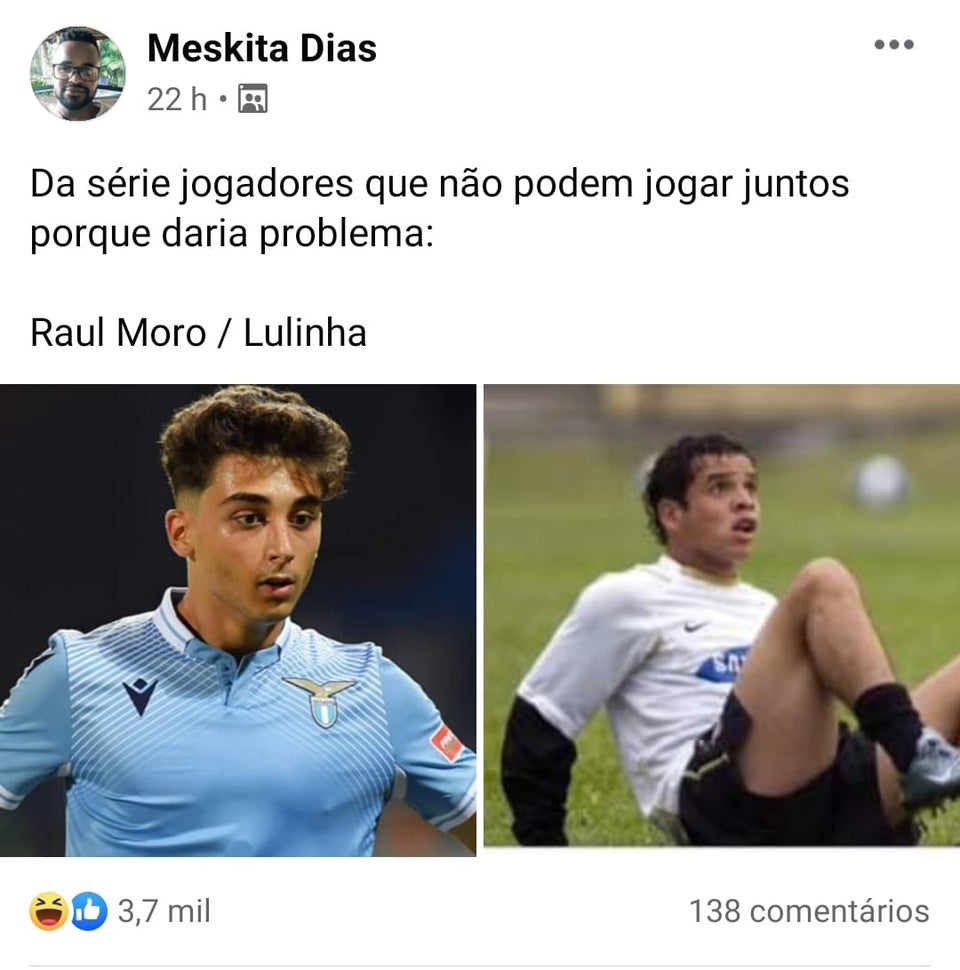 Da série jogadores que não podem jogar juntos porque daria problema