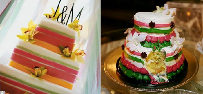 Expectativa e realidade bolo de casamento