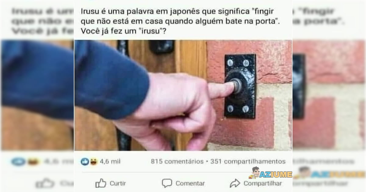 Você já fez um irusu? Você já fez um irusu?