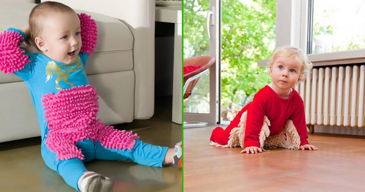 Agora seu bebê vai limpar o chão e se divertir