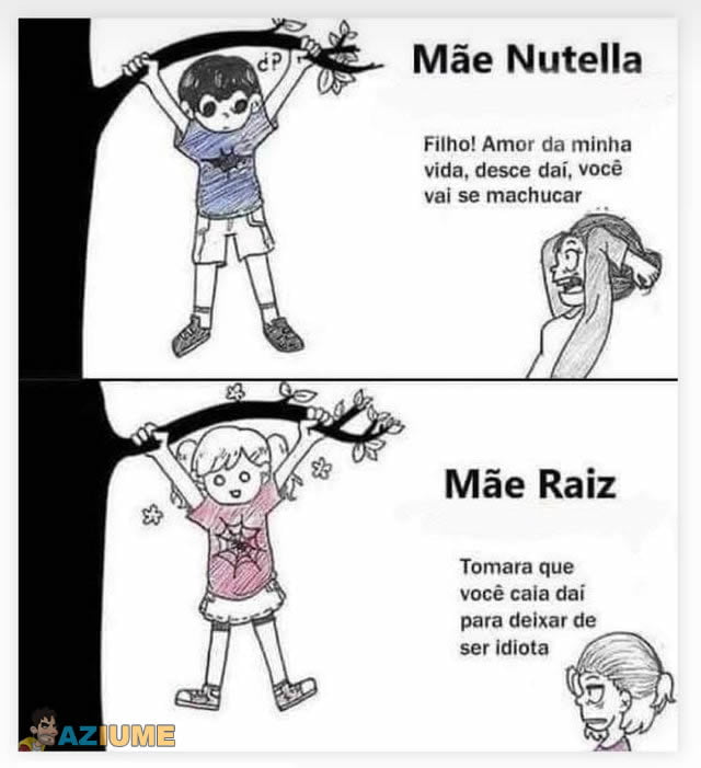 Diferença entre mãe Nutella e Raiz