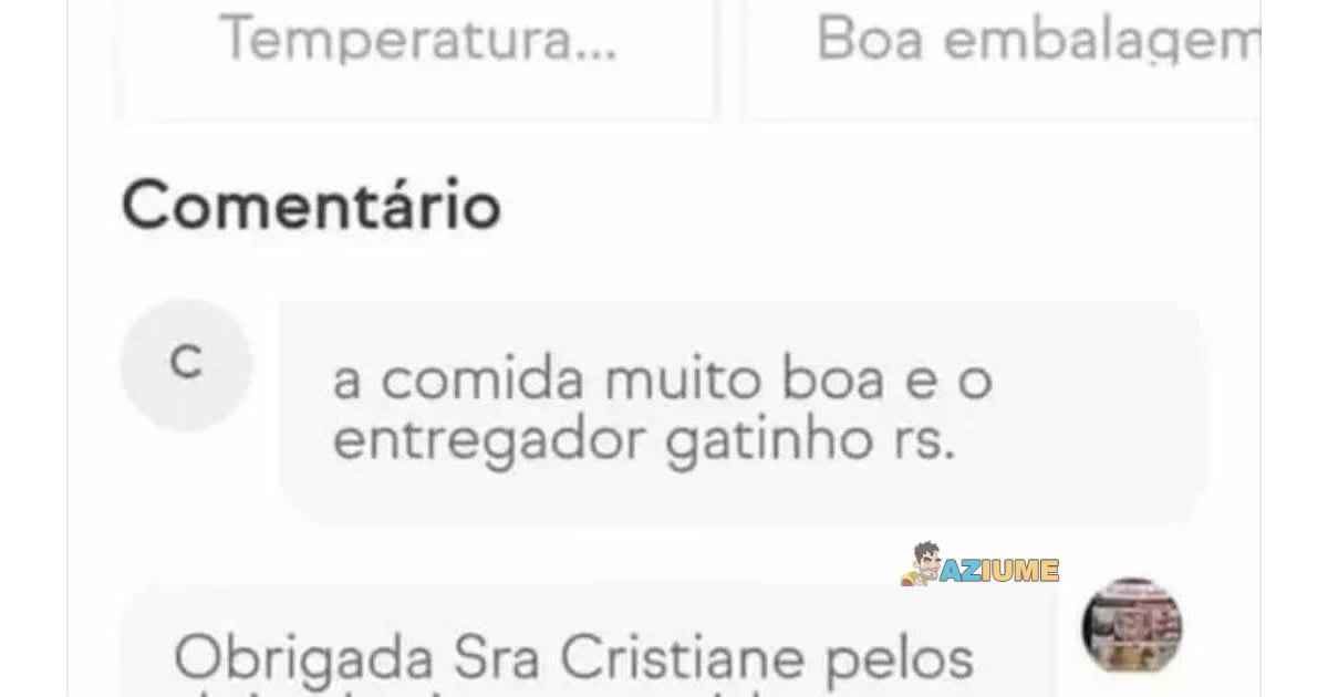 Aquele elogio do estabelecimento Aquele elogio do estabelecimento
