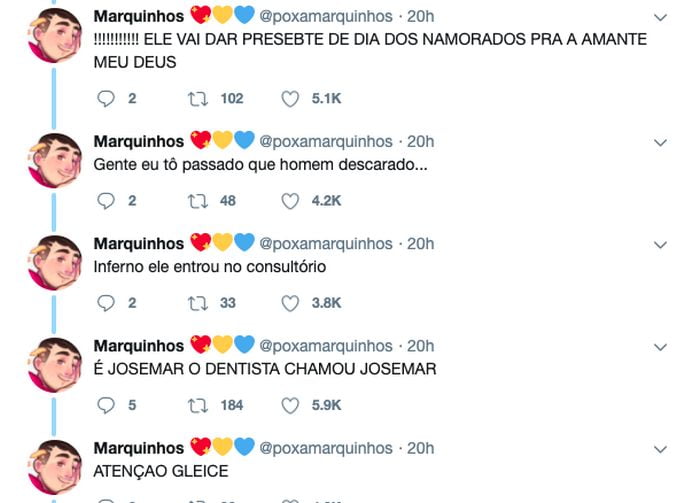 História de traição contada no Twitter acabou de um jeito chato