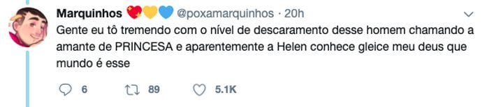 História de traição contada no Twitter acabou de um jeito chato