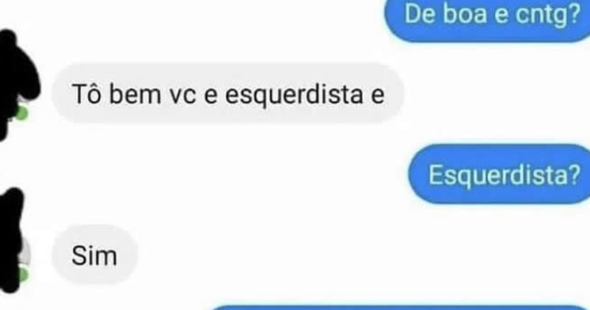 Quem aqui é esquerdista? Quem aqui é esquerdista?