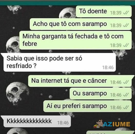 Quando se está doente e pesquisa no Google