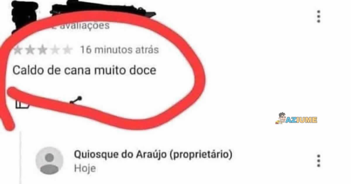 Caldo de cana muito doce