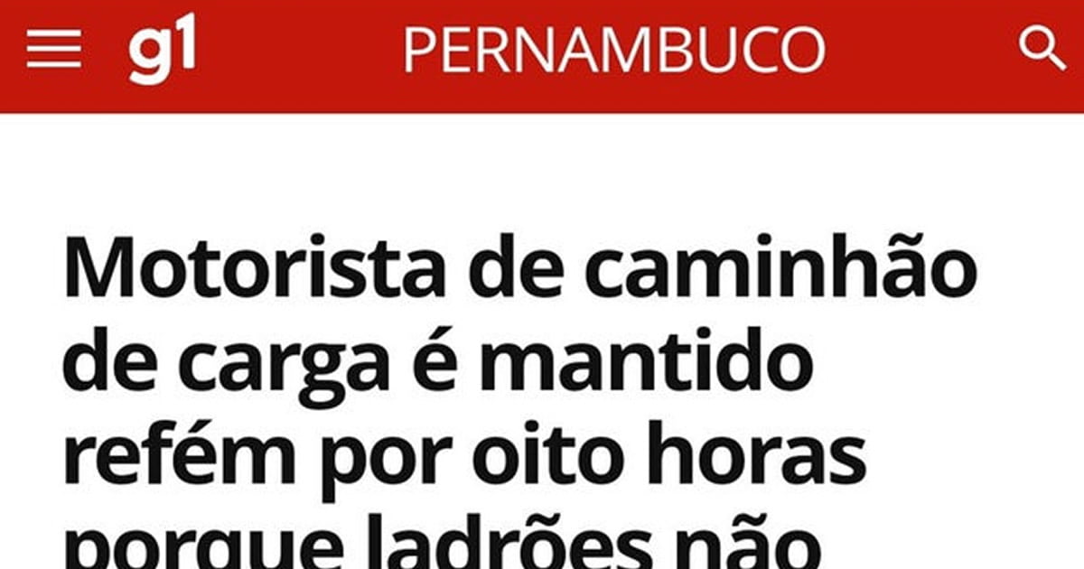 Motorista de caminhão de carga é mantido refém por oito horas Motorista de caminhão de carga é mantido refém por oito horas