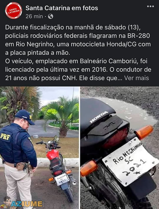 Uma das piores falsificações de placa já feita na história