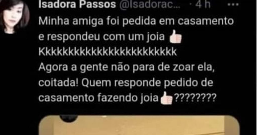 Jeito diferente de responder o pedido de casamento