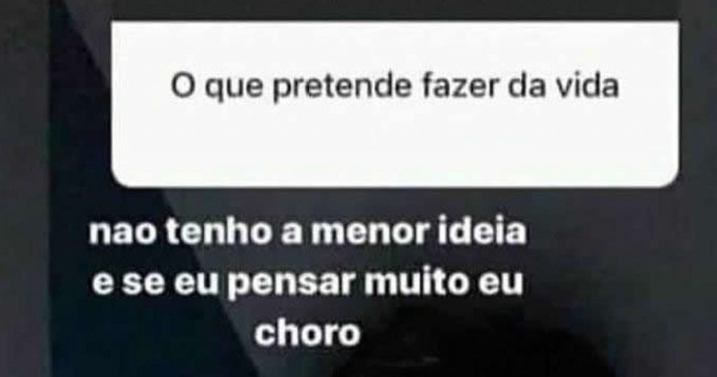 O que pretende fazer da vida?