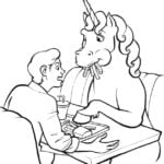 Livro para colorir unicórnios são idiotas