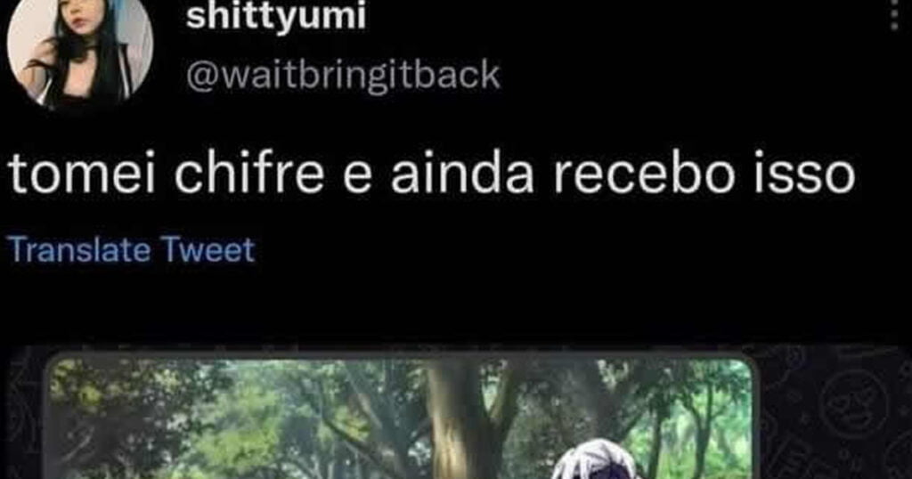 Tomei chifre e ainda recebo isso