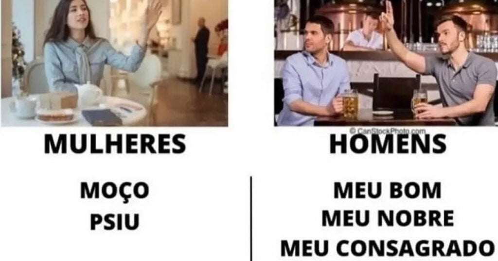 Uma grande diferença entre homem e mulher