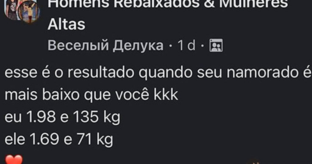 Diferença entre altura de casal Diferença entre altura de casal