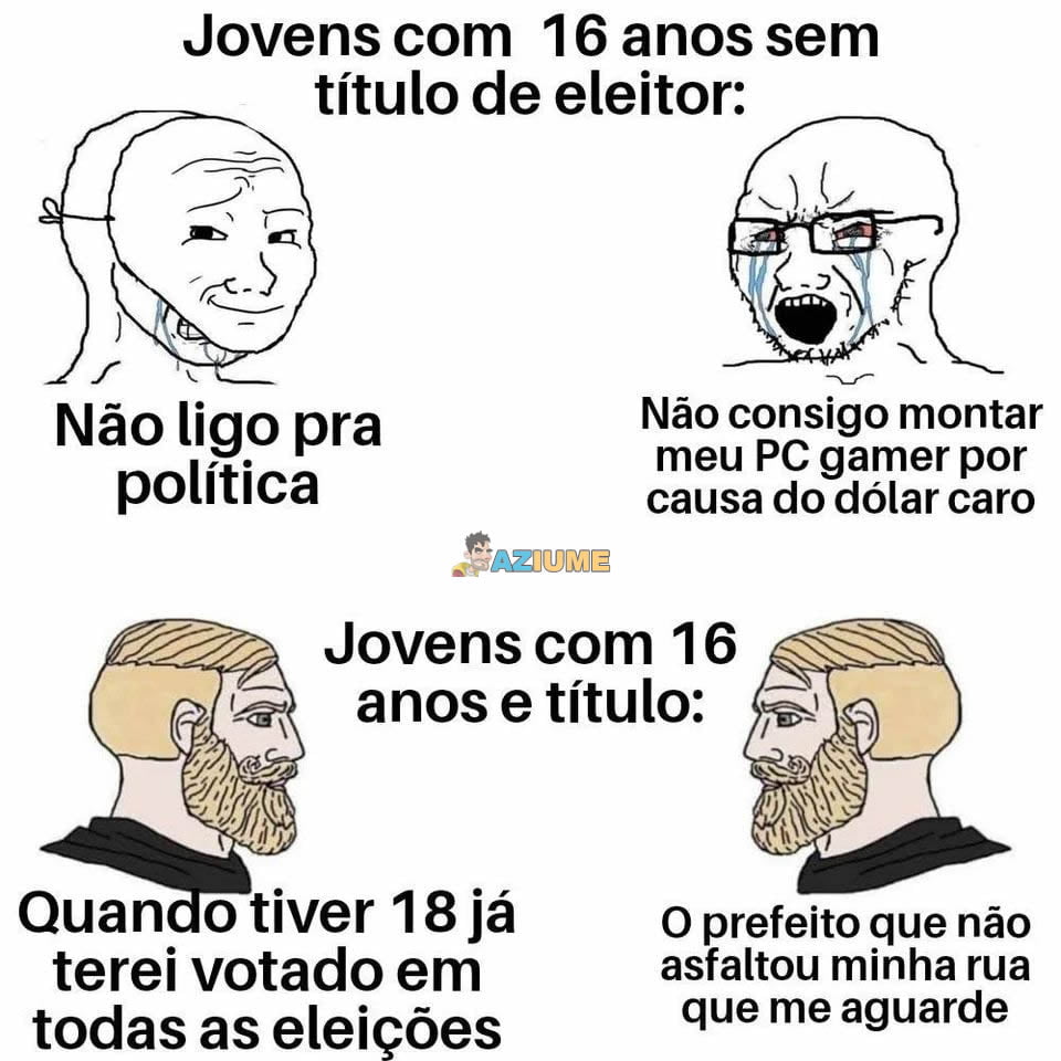 Jovem de 16 anos com e sem titulo de eleitor