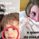 Pessoas com crianças na época do frio