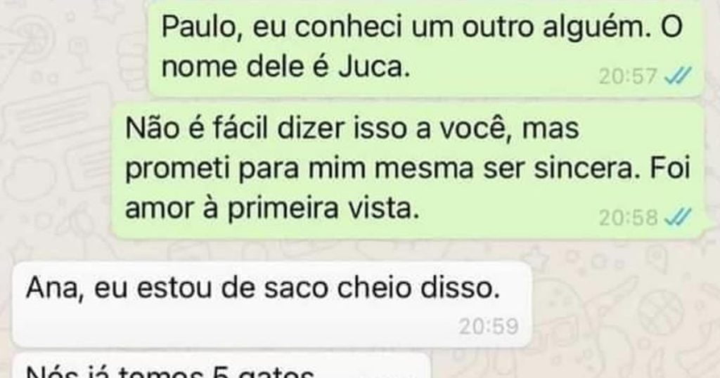 Quando sua namorada conhece outro