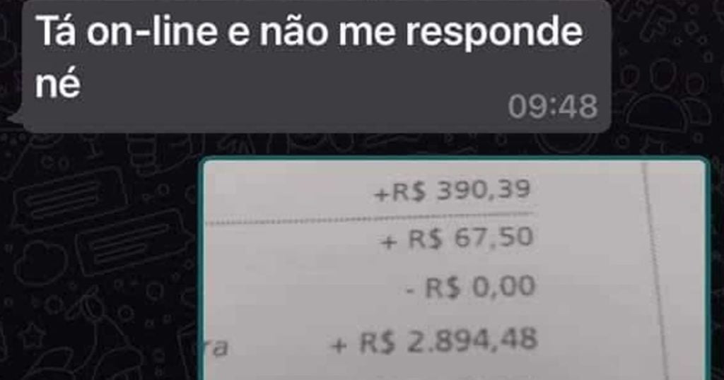 Tá on-line e não me responde né Tá on-line e não me responde né