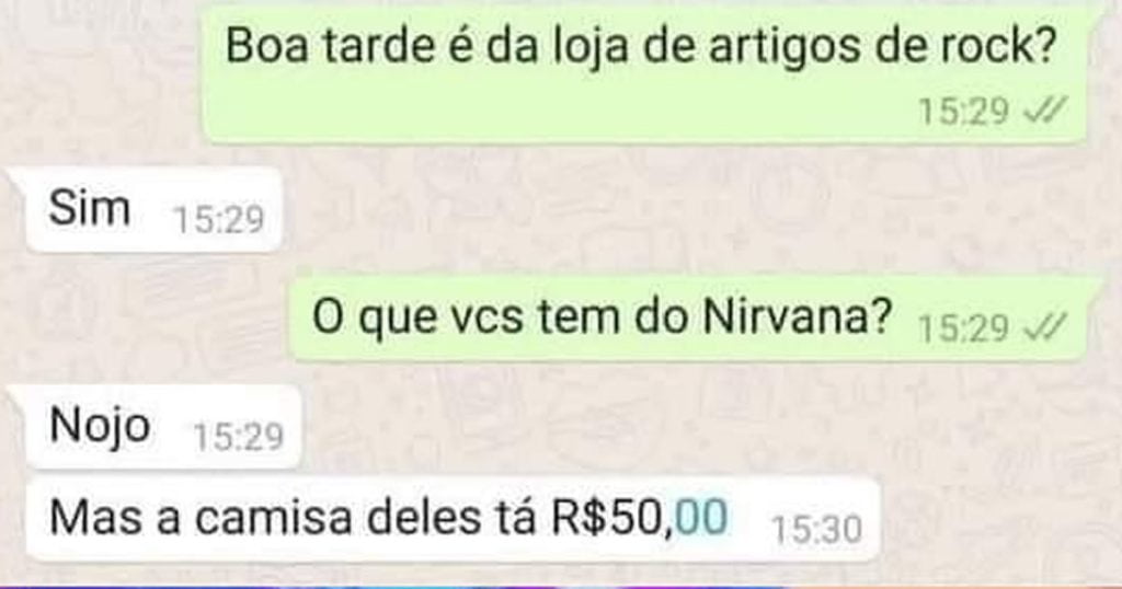 Aqui é uma loja de artigos de rock? Aqui é uma loja de artigos de rock?