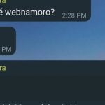 A namorada que é uma webnamorada