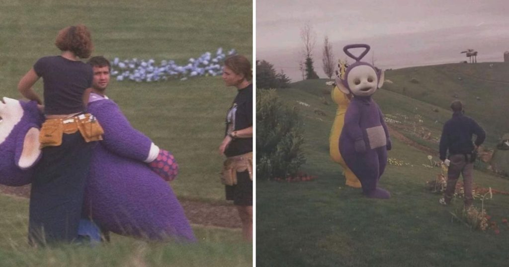 Bastidores de Teletubbies em 1997 Bastidores de Teletubbies em 1997