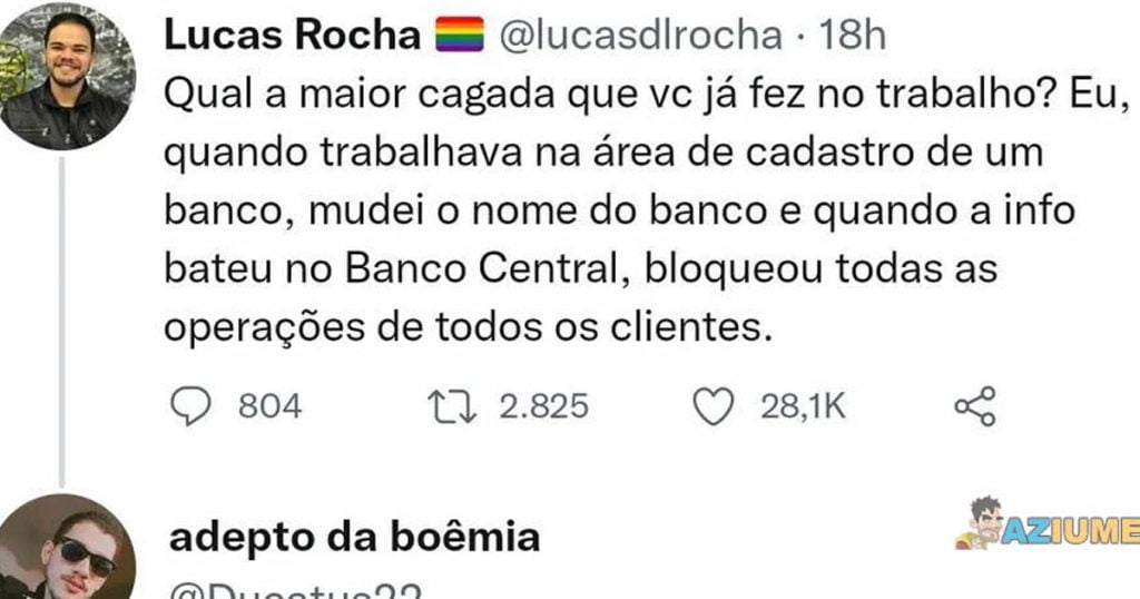 Coisas estranhas e engraçadas que acontece no trabalho