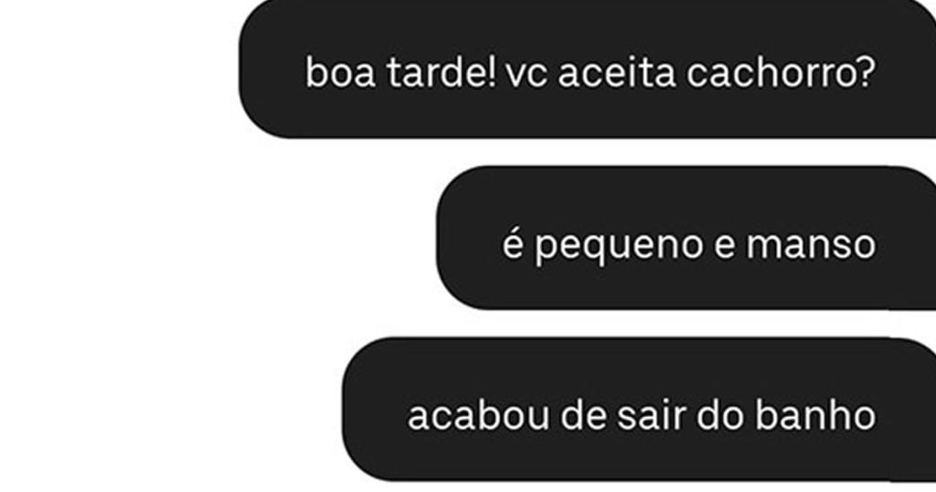 Você aceita cachorro? Você aceita cachorro?