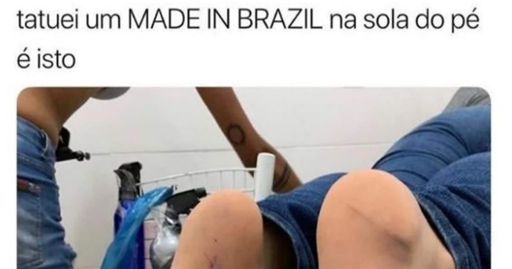 Brasileiro e seu nível de criatividade na hora de fazer tatuagem