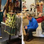 Homens tristes presos no mundo das compras com seu esposa