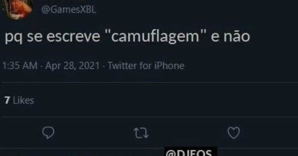 O novo modo de escrever camuflagem