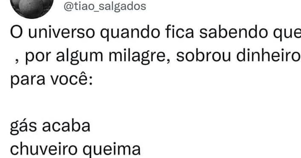 Quanto o universo descobre que sobrou dinheiro