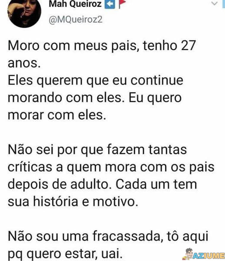Moro com meus pais