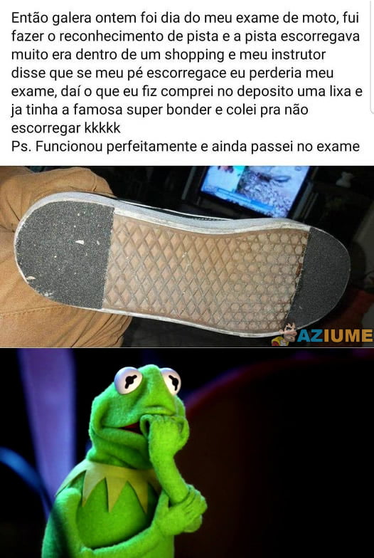 Uma bela dica útil na hora do exame de moto