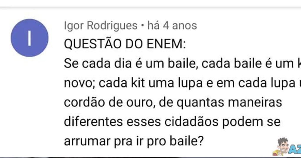 Aquela questão do Enem Aquela questão do Enem