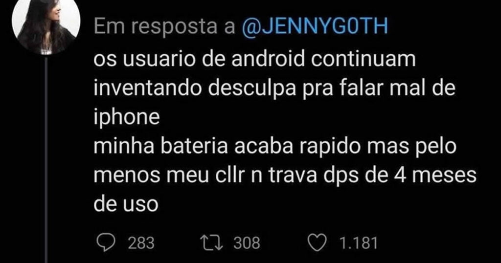 Desculpa de quem fala mal de Iphone Desculpa de quem fala mal de Iphone