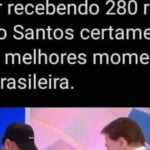Neymar recebendo dinheiro do Silvio Santos
