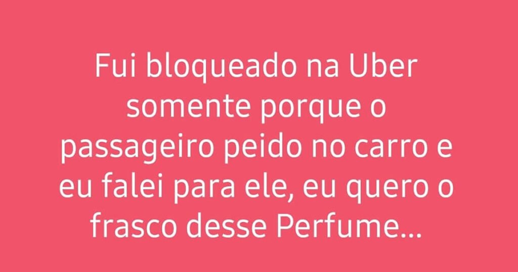 Fui bloqueado na Uber