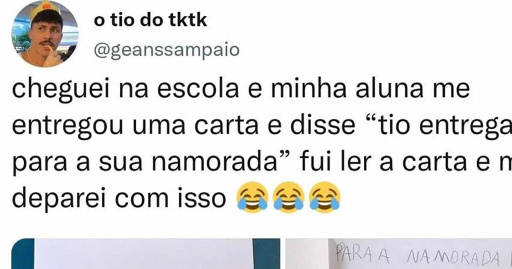 Aquela carta da aluna para sua namorada Aquela carta da aluna para sua namorada