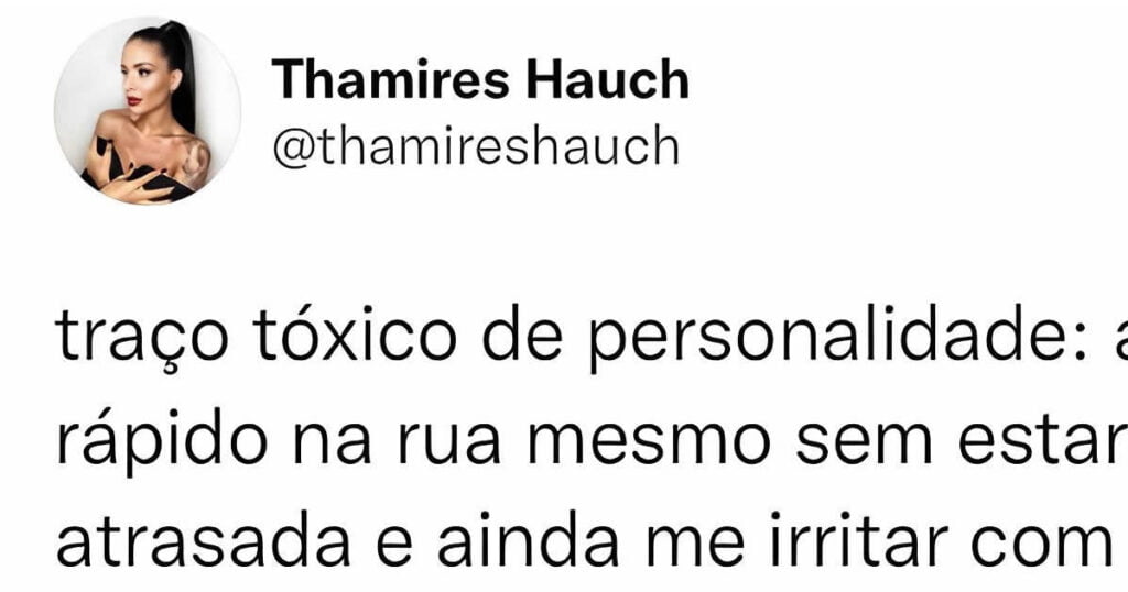 Personalidade tóxica: Andar rápido Personalidade tóxica: Andar rápido