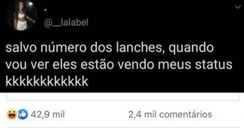 A verdade quando um Lanchero vê seu Status