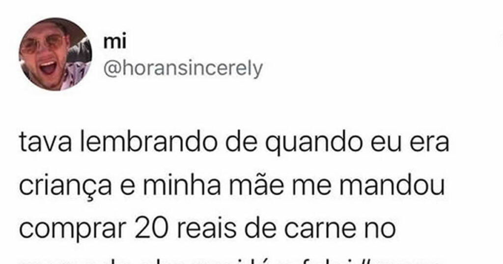 Quando minha mãe me pedia para ir no mercado